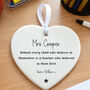 Personalised Thank You Teacher Porcelain Heart Keepsake, thumbnail 2 of 4