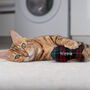 Personalised Christmas Tartan Cat Fish Toy, thumbnail 2 of 4