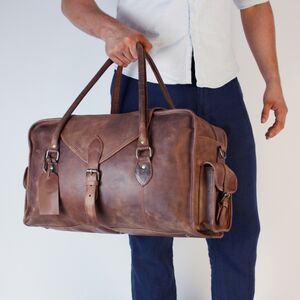 Personalised Leather Duffle Bag By Paper High | notonthehighstreet.com