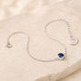 Personalised Sterling Silver September Birthstone Sapphire Bracelet, thumbnail 1 of 9