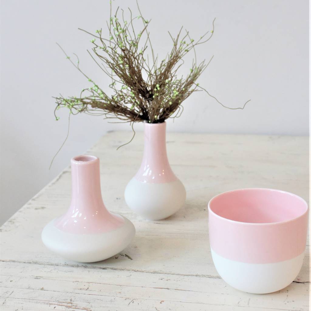 Baby Pink Decorative Flower Vase By Ella James