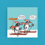 Penguin Satnav Christmas Cards, thumbnail 1 of 2