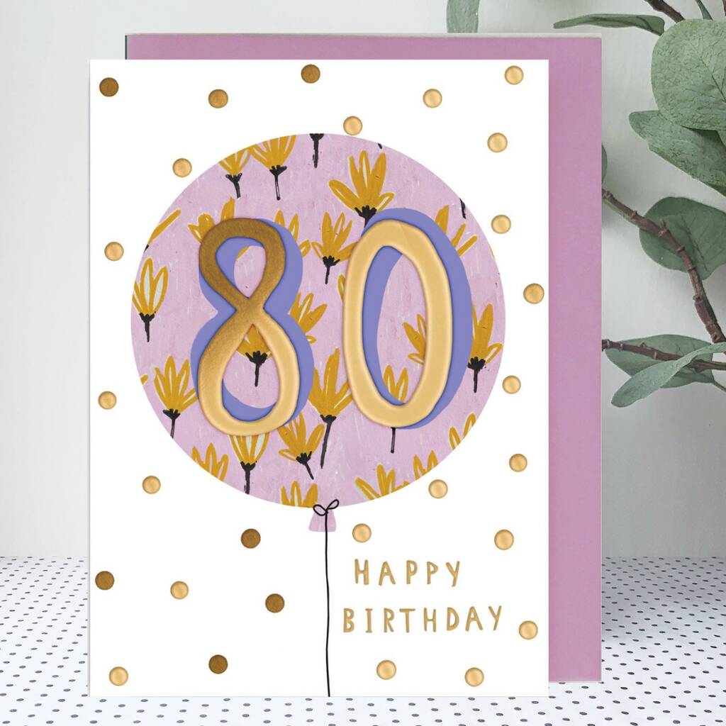 Happy Birthday Eighty Years Old By Stop The Clock Design