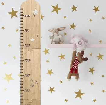 Baby’s Room Pine Height Chart, Jigsaw Ruler Design, 2 of 11
