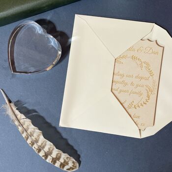 Personalised Wooden Condolence Keepsake Plaque, 11 of 12