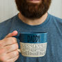 Father's Day Personalised Stoneware Blue Mug, thumbnail 1 of 4