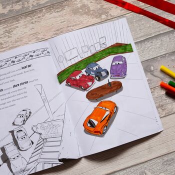 Personalised Disney Cars Three Colouring Book, 7 of 7