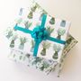 Green Pots And Leaves Wrapping Paper, thumbnail 1 of 5