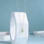 Tiny Genuine Peridot Oval Pendant Necklace, thumbnail 4 of 12