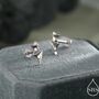 Sterling Silver Tiny Bat Wing Internally Threaded Flat Back Earrings, thumbnail 1 of 11