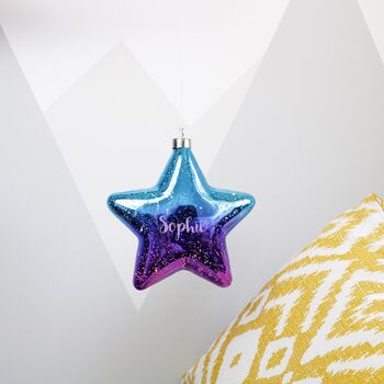 Rainbow Ombre Hanging Star LED Light Decoration, 9 of 12