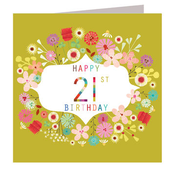 Floral 21st Birthday Card, 2 of 4