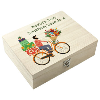 Personalised Bike Delivery Vegan Chocolate Snacks Box, 2 of 12