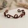 Handmade Twisted Copper Cuff Bracelet, thumbnail 1 of 7