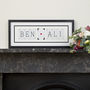 Personalised Couples Names Wedding Frame, thumbnail 1 of 2