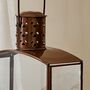 Antique Brass Candle Lantern, thumbnail 3 of 7