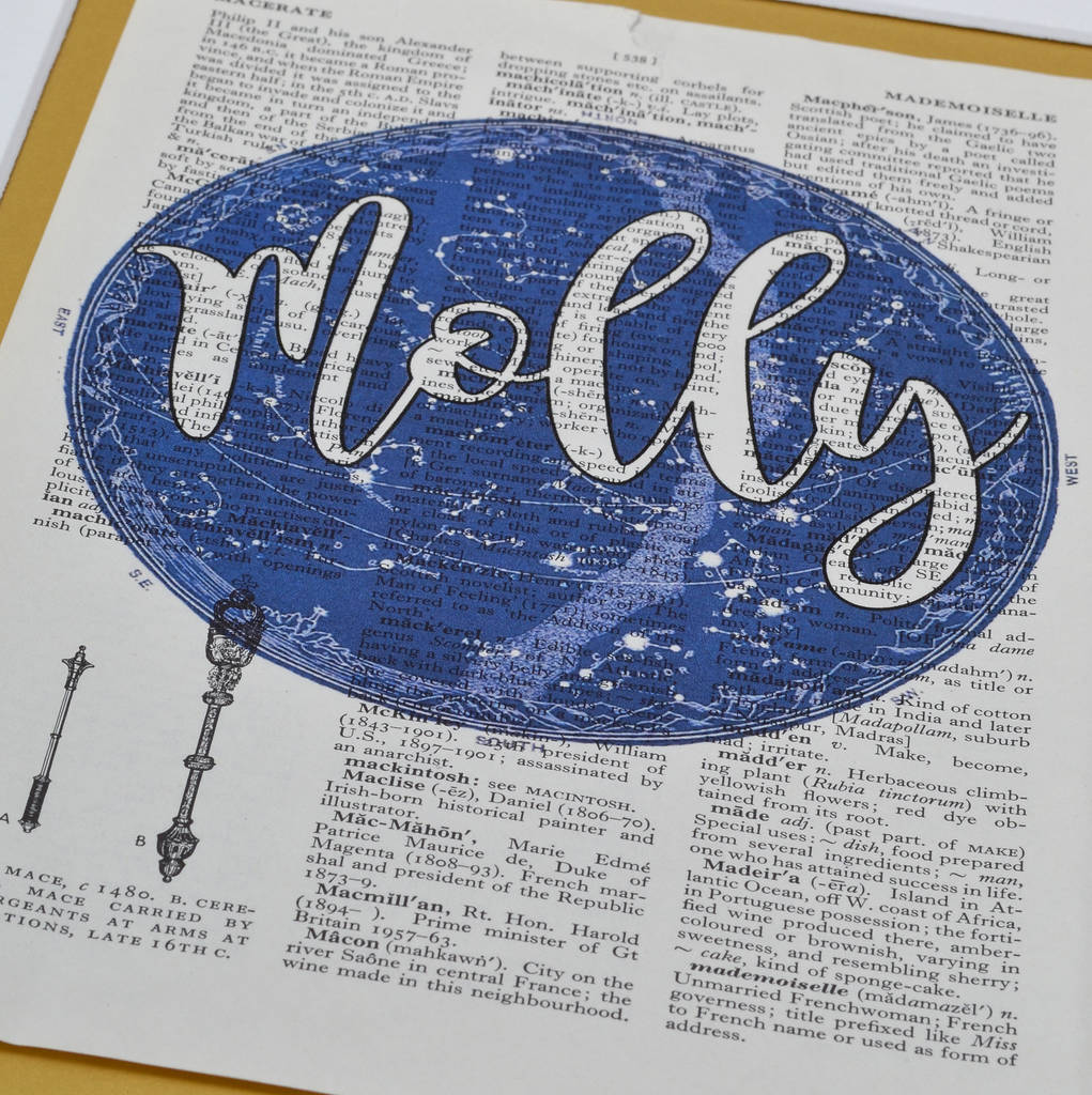 Personalised Celestial Chart Name Print By Lady Ebdon Prints
