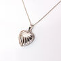 9ct White Gold Heart Locket With Rays Of Sunlight, thumbnail 4 of 6