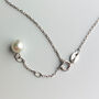 Sterling Silver Green Bead And Pearl Necklace, thumbnail 2 of 4