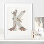 Dinosaur Letter And Name Personalised Print, thumbnail 1 of 6