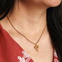 Organic Heart Pendant Necklace In Gold Plating, thumbnail 1 of 4