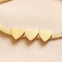 Gold Stainless Steel Heart Charm Herringbone Bracelet, thumbnail 12 of 12