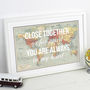 Personalised Long Distance Map Print, thumbnail 2 of 5