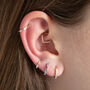 Classic Cz Sparkle Huggie Hoops, thumbnail 2 of 4