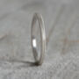 Slim Millgrain Wedding Band In Sterling Silver, thumbnail 2 of 6