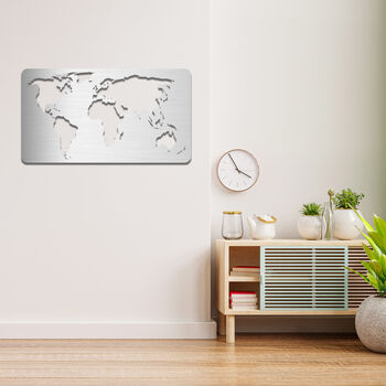 Artisan Wooden World Map Wall Art Geographical Decor, 6 of 10