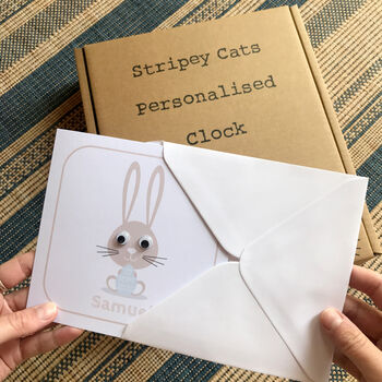 Personalised New Baby Bunny Clock, 12 of 12