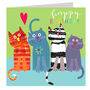 Happy Birthday Cats Card, thumbnail 2 of 3