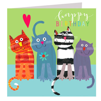 Happy Birthday Cats Card, 2 of 3
