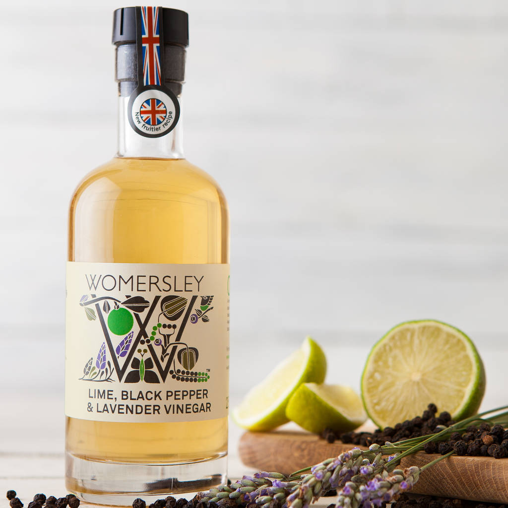 Lime, Black Pepper And Lavender Vinegar By Womersley Foods