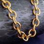 Super Chunky Gold Plated Bronze Chain Necklace, thumbnail 1 of 3