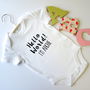 Personalised 'Hello World' New Baby Vest, thumbnail 1 of 3