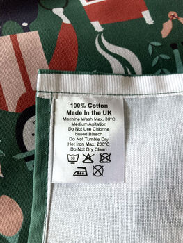 Tea Towel 100% Cotton Welsh Folk Art Design, 10 of 12
