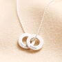 Personalised Name Sterling Silver Mini Family Eternity Hoops Necklace, thumbnail 3 of 6