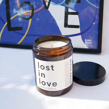 ‘Lost In Love’ Sandalwood Scented Candle, 2 of 3