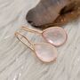 Rose Quartz Sterling Silver Earrings, thumbnail 3 of 6