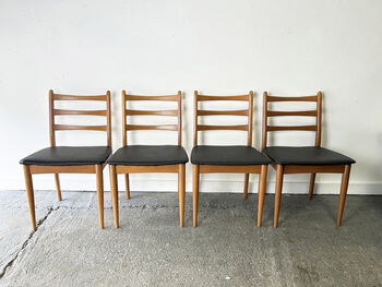 Mid Century Dining Chairs By Schreiber, 3 of 4