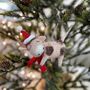 Personalised Festive Cow Christmas Decoration, thumbnail 2 of 4