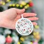 Personalised Christmas Bauble Xmas Hare, thumbnail 3 of 4