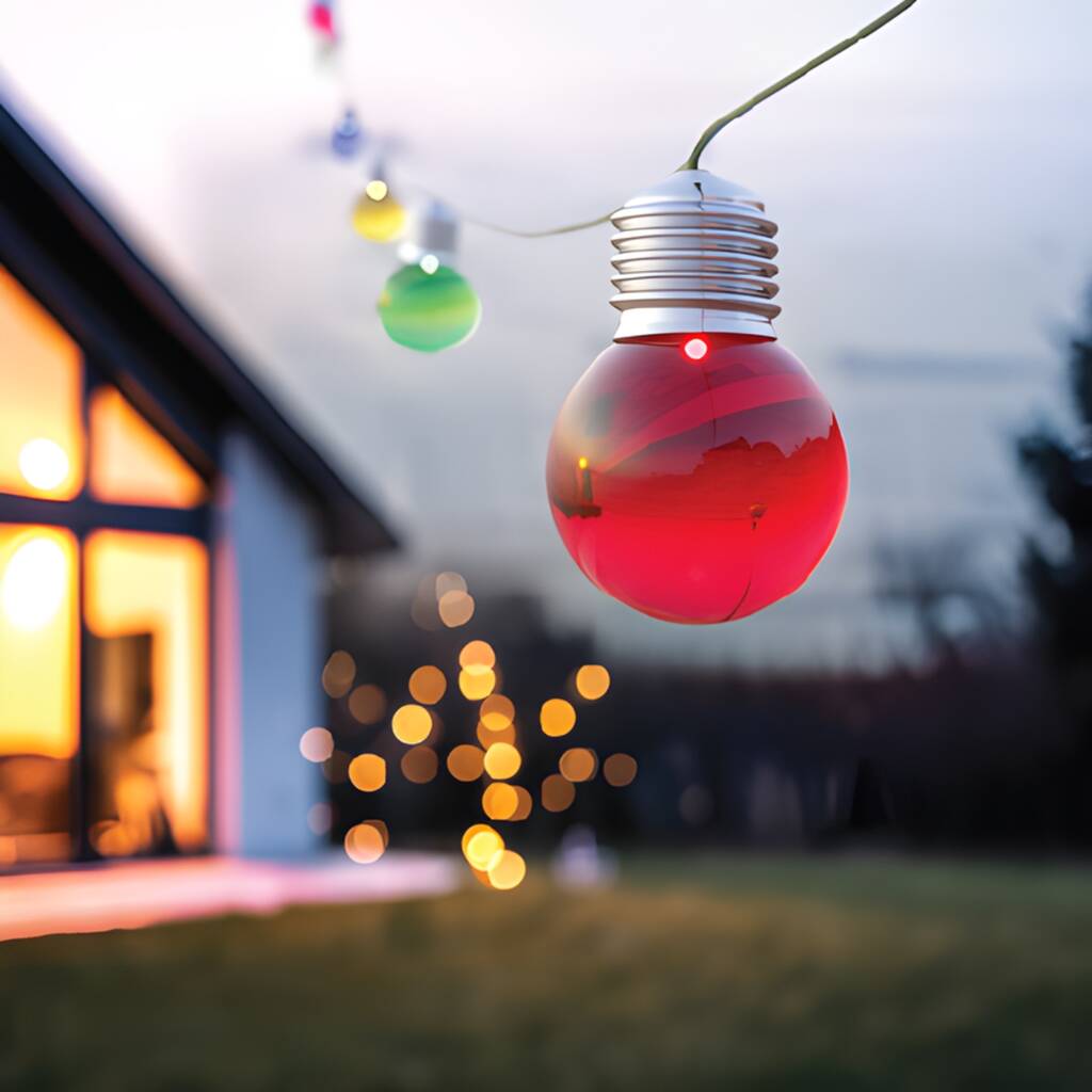 Elan Multicoloured Solar Festoon Lights 20 Le Ds