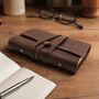 Handmade Vintage Leather Journal With Lock For Writing, thumbnail 8 of 12