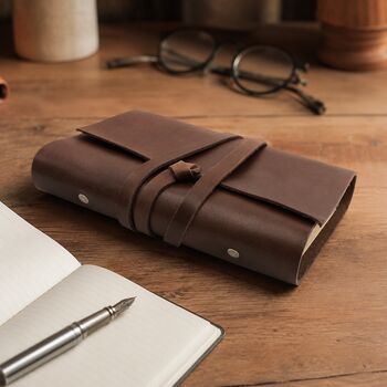 Handmade Vintage Leather Journal With Lock For Writing, 8 of 12