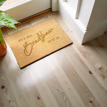 Personalised Couples Indoor Doormat, 4 of 5