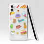 Personalised Food Stickers Name Clear Phone Case, thumbnail 4 of 5