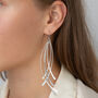 Large Twisted Multi Drop Earrings, thumbnail 5 of 6