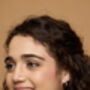 Blue Opal Silver Huggie Hoop Earrings, thumbnail 2 of 7